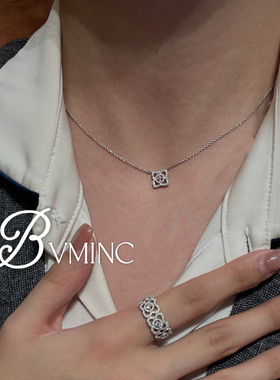 bvminc 迷你莲花项链 银