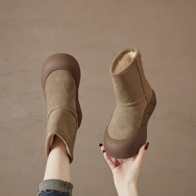 韩柔丽加绒加厚保暖雪地靴