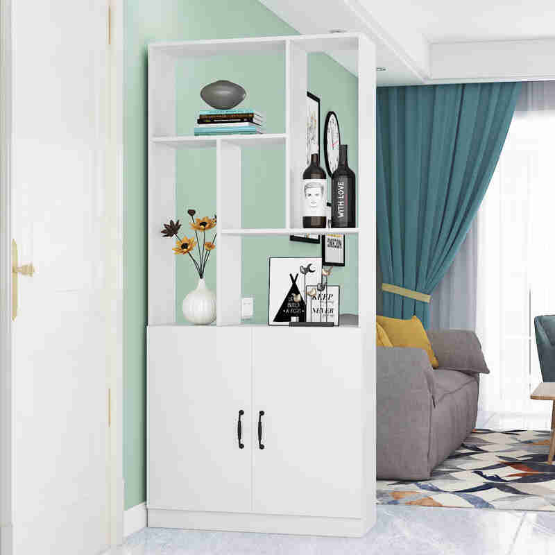 uosu玄关柜鞋柜一体屏风隔断客厅遮挡家用入户门门厅现代简约浅胡