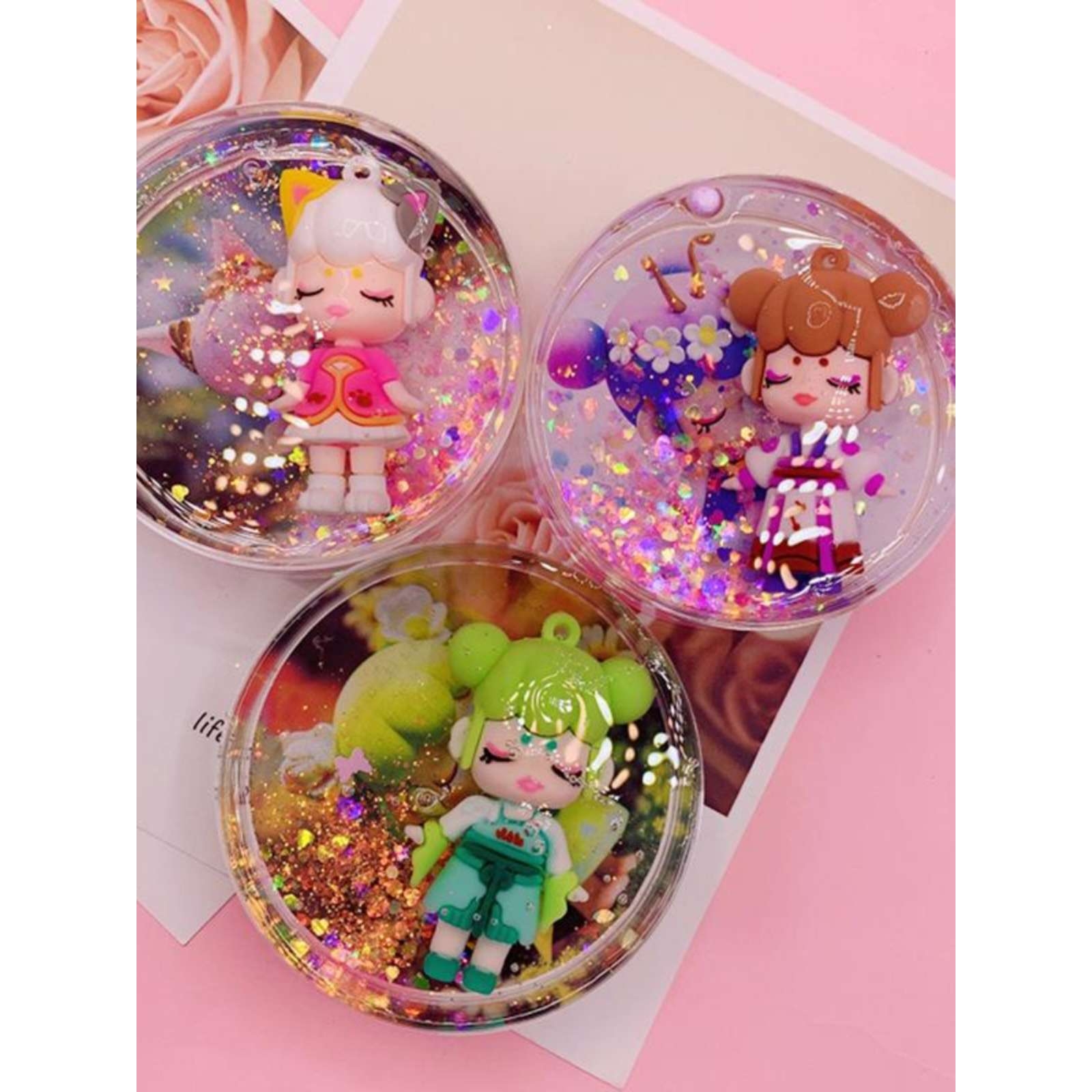 史莱姆公仔网红爆款起泡胶星空奶酪盲盒闺蜜2023库洛米解压水晶泥