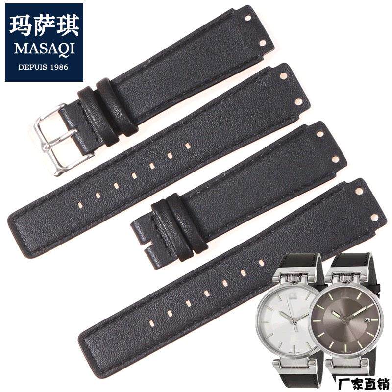 适配品质适合CK真皮表带黑色K4A211C3/K4A211C6牛皮表带配件手表