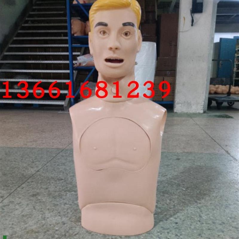 半身式鼻胃管与气管护q理模型洗胃气管切开气管插管插胃管模型