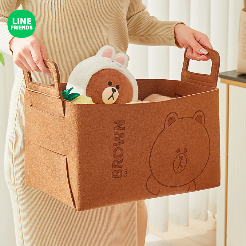 可爱衣服玩具毛毡收纳箱折叠桌面零食杂物筐收纳篮整理储物置物盒,收纳整理,收纳箱,淘宝优惠券,粉丝福利购,淘宝优惠卷