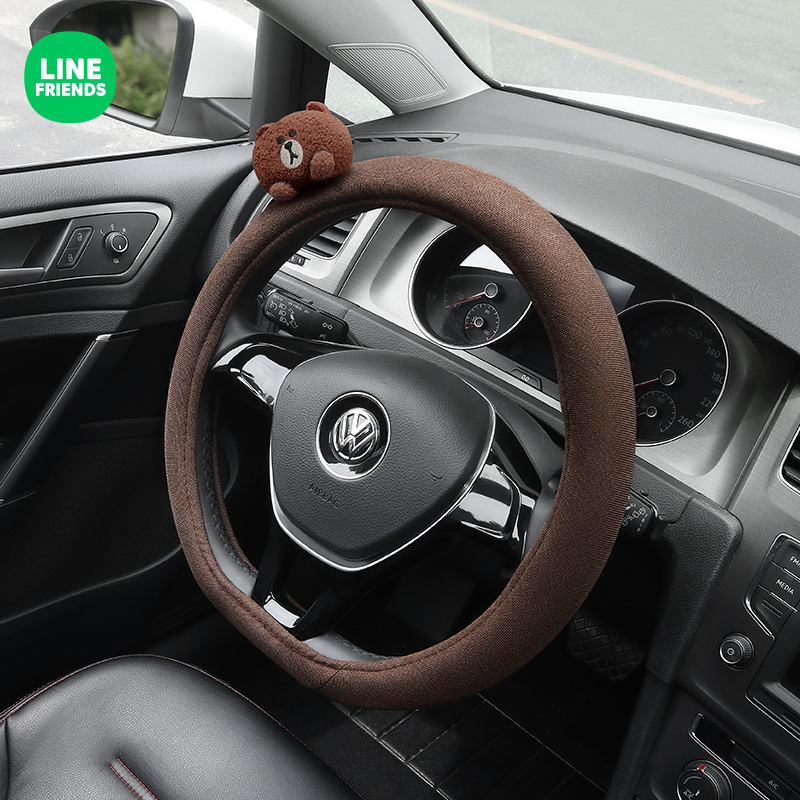 潮九玩五布朗熊可爱方向盘套