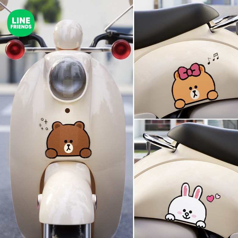 电动车贴纸九号爱玛电瓶车防刮蹭贴保护膜防护车身可爱贴膜装饰品