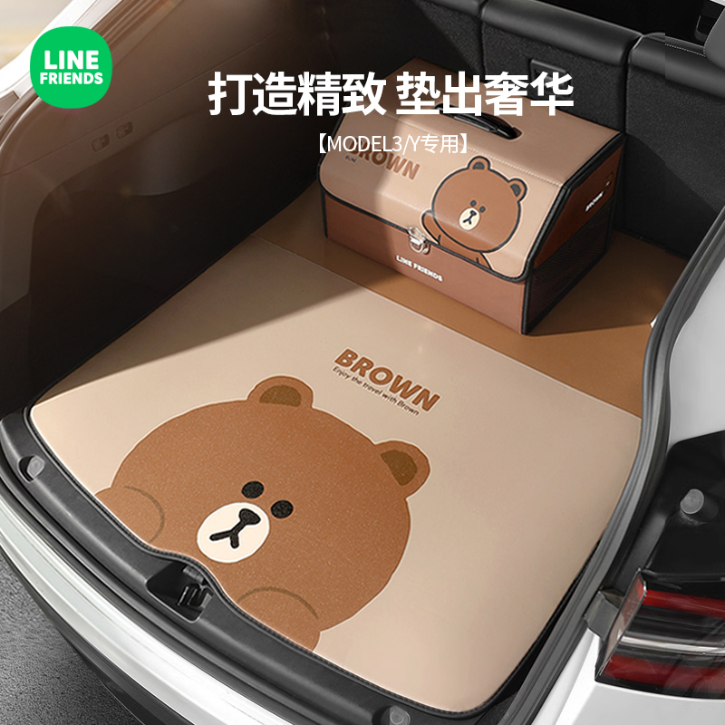 潮九玩五特斯拉ModelY/3尾箱垫