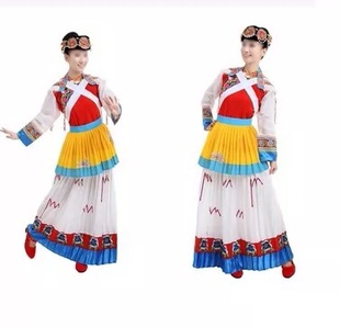 白族服装女新款 大理 纳西族服装女 丽江黎族彝族景颇族民族舞蹈