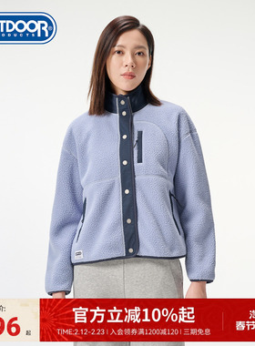 outdoor products 秋冬新品仿羊羔绒外套女加绒加厚舒适保暖休闲