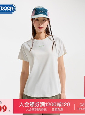 outdoor products春夏新品户外运动凉感徒步女功能短袖T恤多巴胺