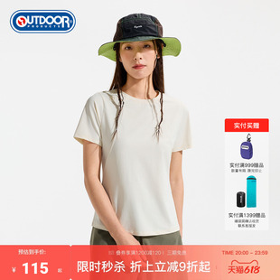 outdoor products 加州云雀2026夏季新款短袖T恤女吸湿速干连身袖