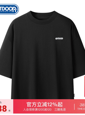 outdoor products 圆领T恤女春夏户外简约印花LOGO短袖休闲百搭