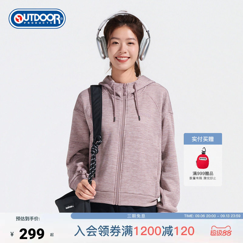 outdoorproducts新款针织加绒外套女户外简约运动休闲