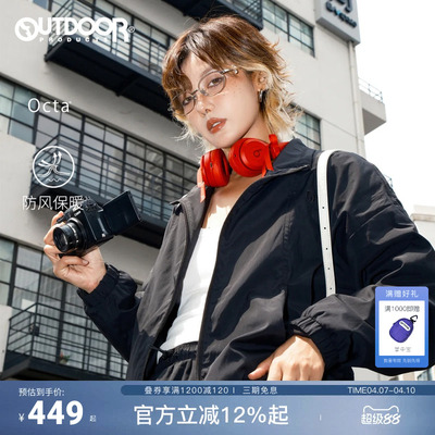 25新款户外加绒立领夹克外套女