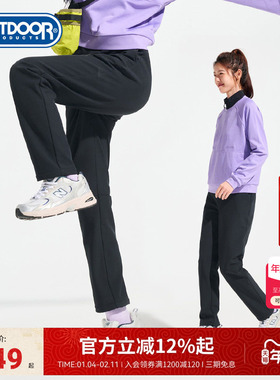 outdoorproducts2025秋冬新款梭织加绒软壳长裤金丝绒女防泼水