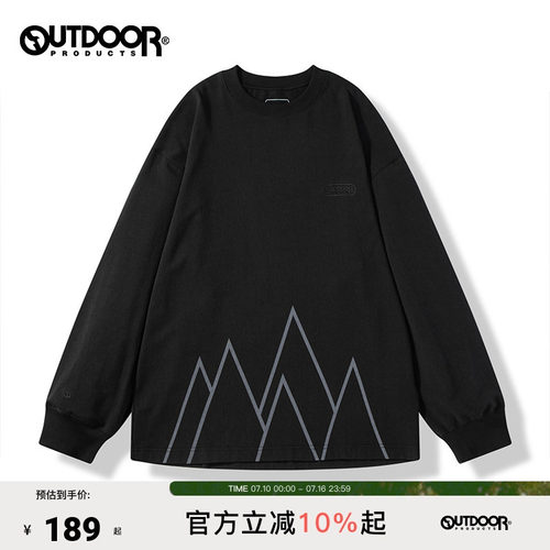 OUTDOOR长袖t恤棉感透气