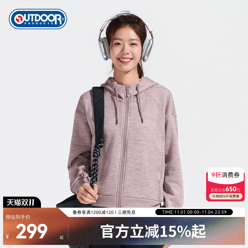 outdoorproducts2025秋冬新款针织加绒外套女户外简约运动休闲