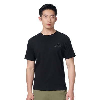 outdoorproducts男款短袖速干吸汗透气棉感基础款印花圆领短袖T恤