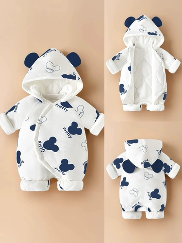 Демисезонный комбинезон для новорожденных для младенца, детское боди, комплект для выхода на улицу, увеличенная толщина