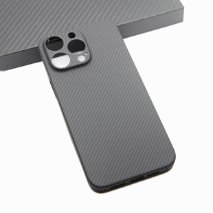 适用苹果iPhone15ProMax轻薄600D细纹芳纶碳纤维iPhone15Plus手机壳