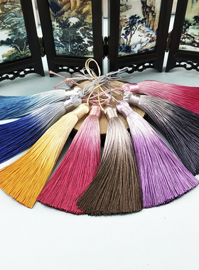 高档渐变流苏穗子 古风吊穗中国风配饰服饰挂件墨绿色diy配件材料