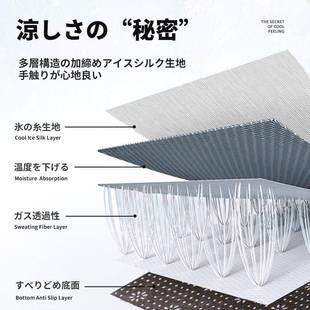 冰丝坐垫凉冰丝坐垫垫天公室椅办子垫透气座垫电脑转椅席防 夏夏季