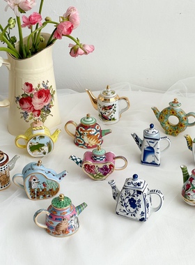 珍藏版 出口老货 澳大利亚品牌迷你小壶 陶瓷壶小摆件