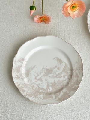 犹如素描画 复古风 欧式人物陶瓷盘 菜盘