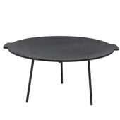 平底烤盘锅牛排不粘烤肉盘户外露营烧烤铁板锅野炊便携铸铁煎烤盘