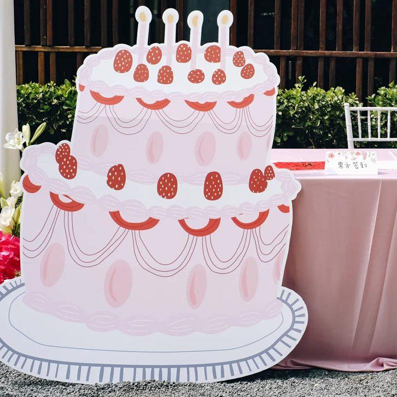 10周岁男女孩ins风生日布置KT板蛋糕儿童户外家庭简单装饰摆件