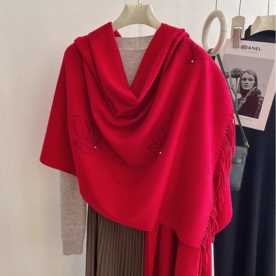 披肩婚礼新娘高端大气上档次独特漂亮礼服2025新款旗袍专用围巾