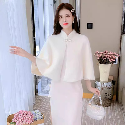 披肩婚礼新娘高端大气上档次独特漂亮礼服2025新款旗袍专用围巾