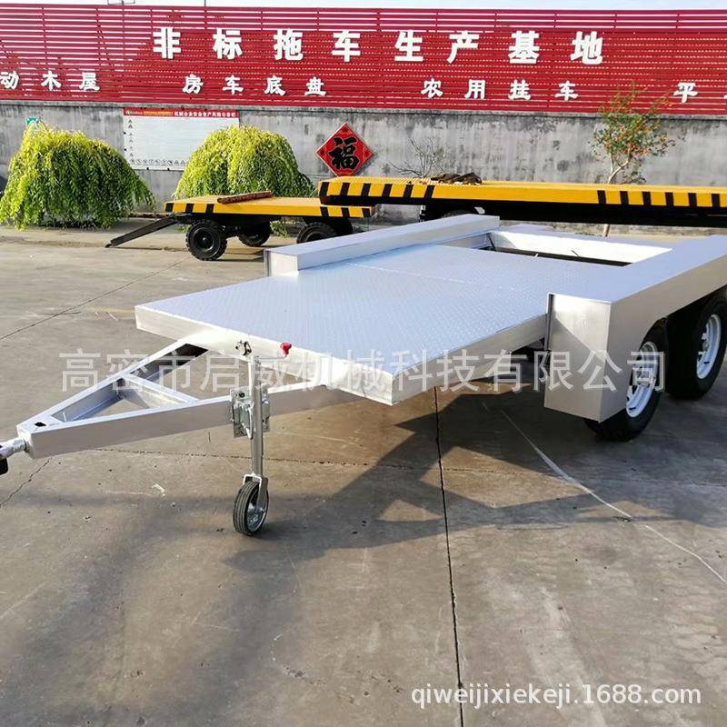 4吨低底盘挖掘机拖车压路机牵引拖车平板拖车出厂价格厂家供应
