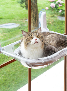 猫窝猫吊床太空舱猫床窗户猫咪晒太阳挂床玻璃吊篮透明宠物床用品