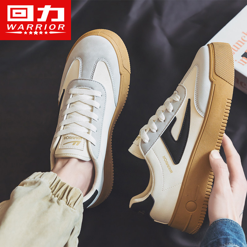 回力休闲板鞋男2025新款厚底黑色夏季透气软底今年流行爆款小白鞋