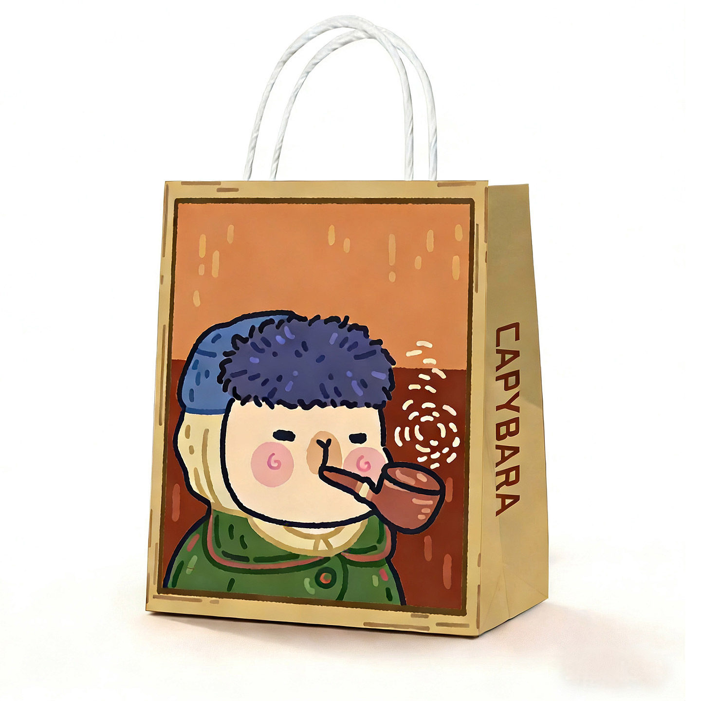卡通文创手提礼品袋文化用品纸质个性纸袋可爱图案手提袋创意购物袋学生文具收纳袋子卡皮巴拉趣味可手提纸袋