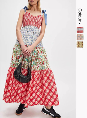 2025 Fashion Slimming Women's Printed Strap Dress