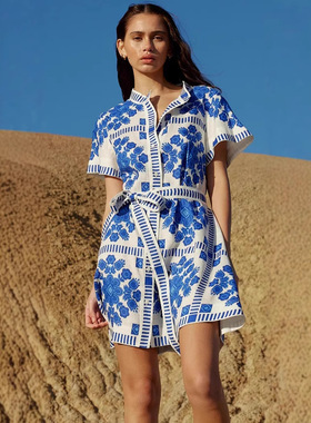 2025 Casual Women's Fashion Printed Strap Dress