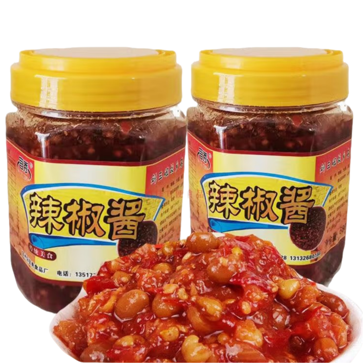 辣椒酱宜秀牌河池宜州特产黄豆瓣酱豆麦酱调味剁椒拌饭拌面680克