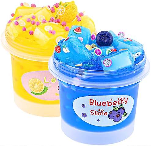 2 pack clear slime  jelly cube slime pack add ins  slime par