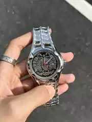 Millennium Y2K Special-Shaped Watch European and American Style Medusa Relief High-End Steel Strap Niche Design Men's Watch