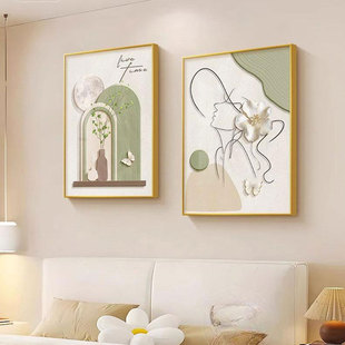 艺术创意卧室床头装饰画奶油风客厅壁画2026新款主卧画高级感挂画