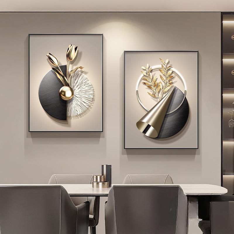 新款现代轻奢高级感高档饭厅挂画
