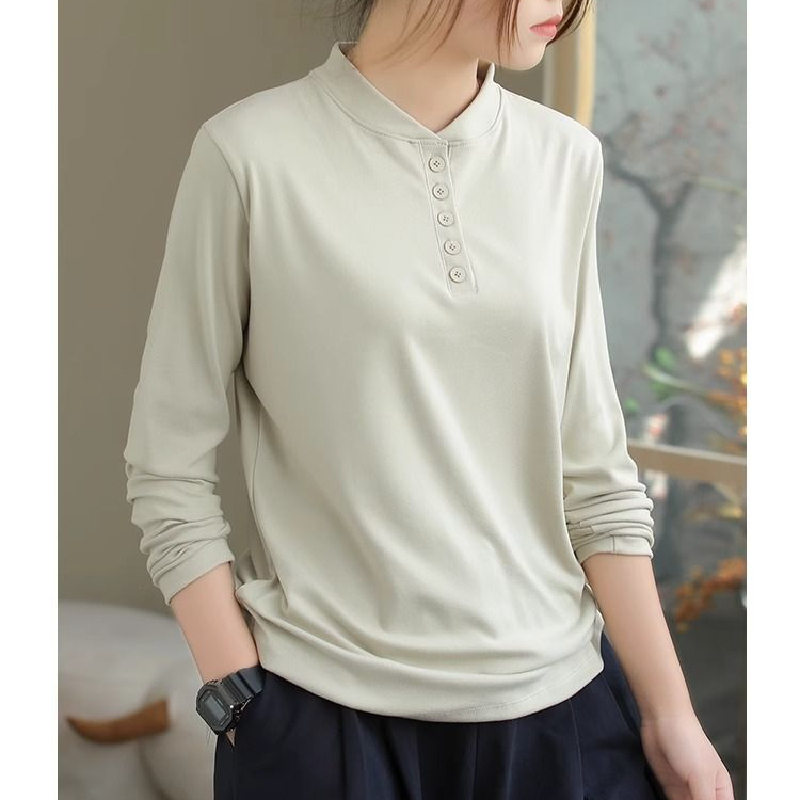 百搭v领气质上衣体恤打底衫