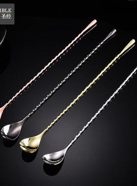 酒吧调酒 日式泪点吧勺螺纹吧勺细螺旋吧勺吧更调酒棒BarSpoon