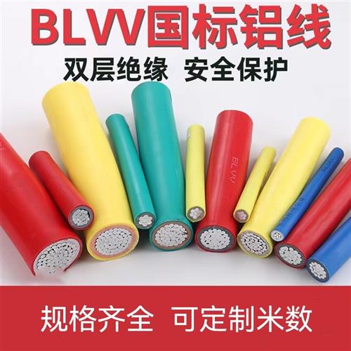 国标BLVV双皮双塑10 16 25 35 50 70 95 120 240平方铝线电线电缆