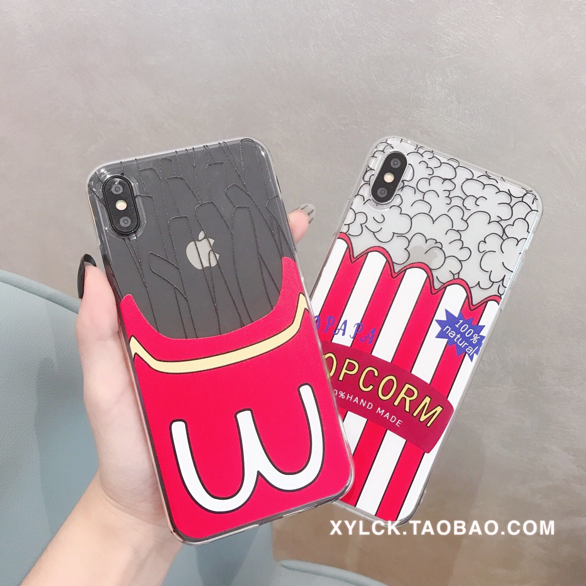 爆米花薯条8plus苹果x手机壳XS Max/XR/iPhoneX/7p/6女iphone6s男|ruв категории Цифровые аксессуары, аксессуары для мобильных телефонов, телефон защитный кожух/оболочка - от Buy2taobao.com для оказания профессиональной услуги покупки агента Taobao