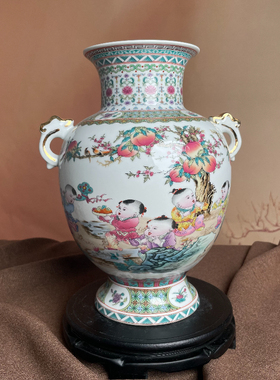 景德镇陶瓷花瓶摆件客厅玄关