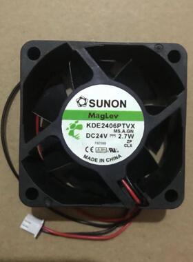 SUNON建准 变频器风扇 6025 24V 2.7W 6厘米 KDE2406PTVX MS.A.GN