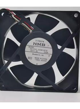 3610VL-04W-B76 原装/NMB-MAT 12V 0.92A 4线 散热风扇9CM PWM