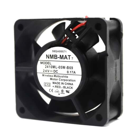 日本NMB 2410ML-05W-B69 6025 24V 0.17A 变频器散热滚珠风扇